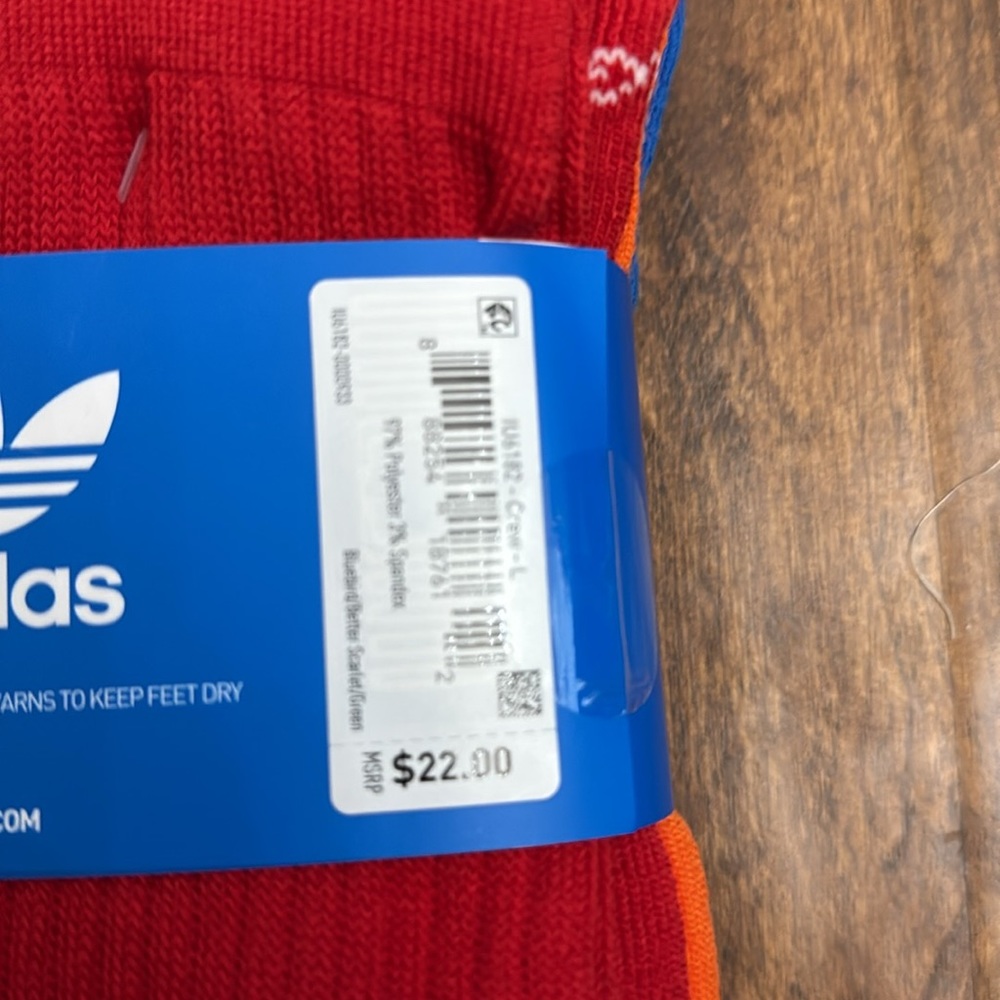 Adidas Originals Crew Multi Sport Socks 6 Pack Size L - Picture 12 of 17
